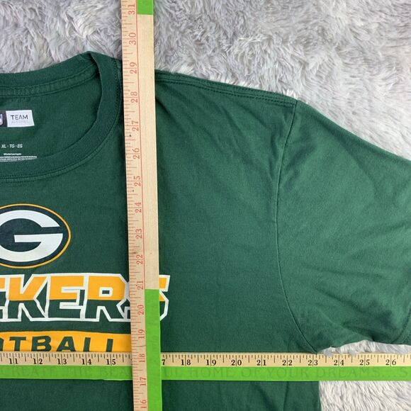 Green Bay Packers Shirt Mens Extra Large Yellow White NFL Football Team Apparel - Picture 5 of 7